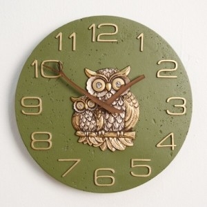 포레스트 다용도 예쁜 부엉이 저소음 인테리어 그린 벽 디자인 고급 거실 시계 북유럽 스칸다니비아
