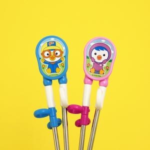 뽀로로 스텐 1단계 젓가락 어린이집 유아 연습용젓가락