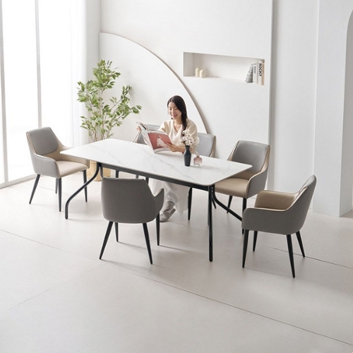 라로퍼니처 프린스 포세린 통세라믹 식탁 1800 (의자6개)_이미지