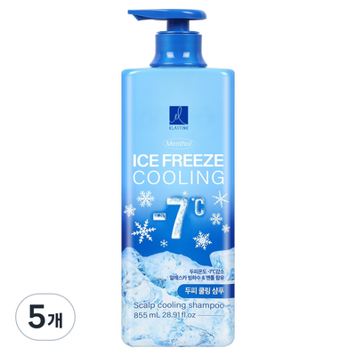 엘라스틴 아이스프리즈 두피 쿨링 샴푸 쿨멘솔 855ml (5개)_이미지