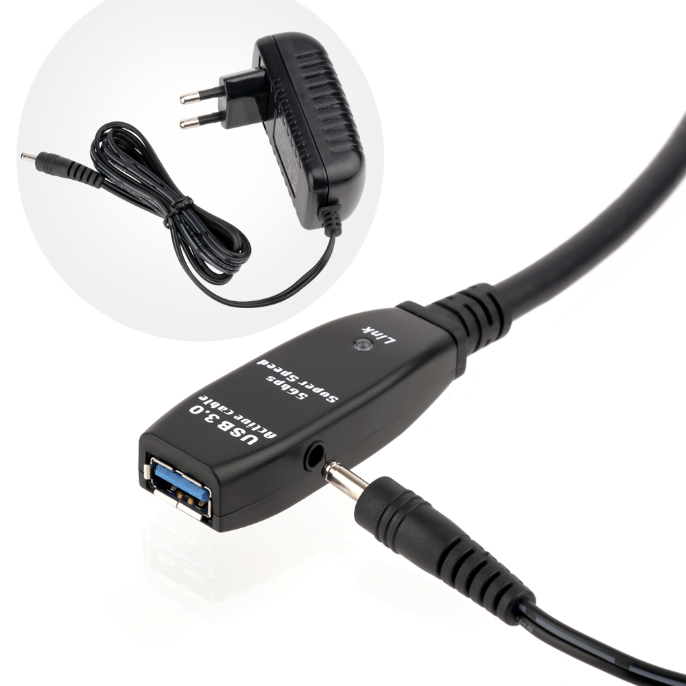 이지넷유비쿼터스 넥스트  USB 3.0 M/F 연장 케이블 NEXT-USB40U3PW (40m)_이미지