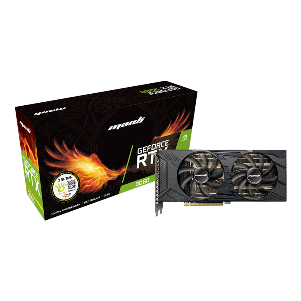 MANLI 지포스 RTX 3060 Rush D6 12GB TWIN FAN 대원씨티에스_이미지