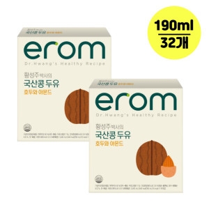 이롬 황성주 국산콩 두유 호두와 아몬드 190ml (32개)_이미지