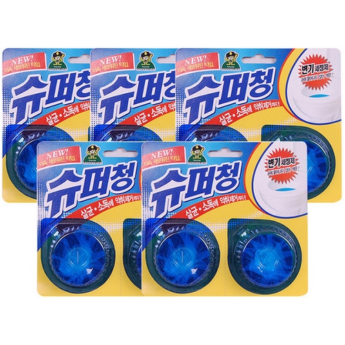 산도깨비 슈퍼청 변기세정제 40g 2개입 (5개)_이미지