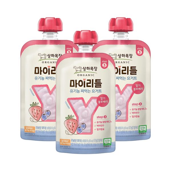매일유업 상하목장 마이리틀 유기농 짜먹는 요거트 딸기블루베리 85g