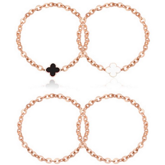 오띠모 14K 클로버 반지 4종 세트