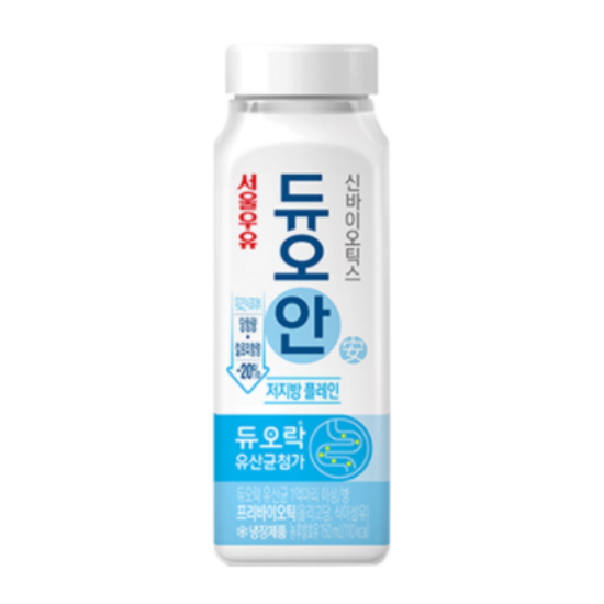 서울우유 신바이오틱스 듀오안 저지방 플레인 150ml (4개)_이미지