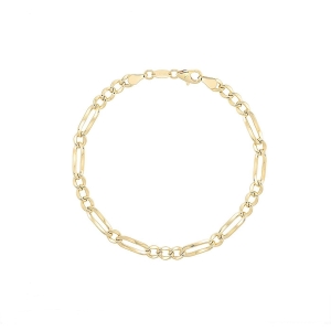 로이드 14K 할로우 링크 체인 믹스 팔찌 LWB24033G_이미지