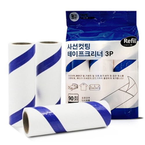 월드크린 ㅤ무지개 사선컷팅 테이프크리너 리필 3롤 (2개)_이미지