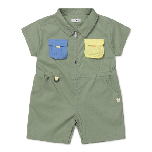 블루독베이비 10 신상 KH 정글컬러매치점프수트 백일돌아기옷 4631442204