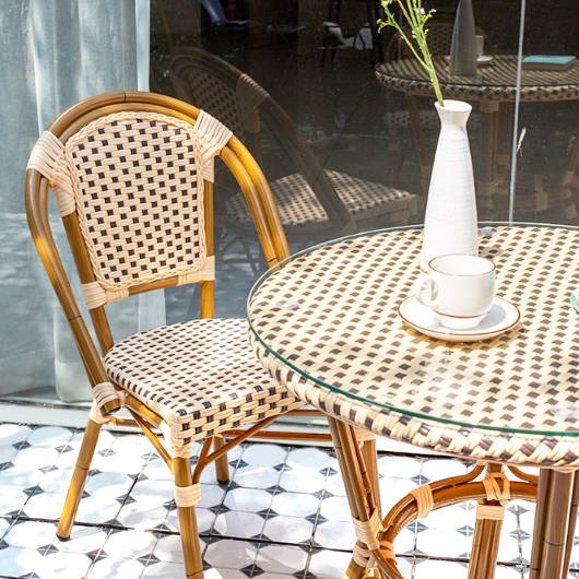 위드퍼니처 나탈리 원형 야외 테이블 700 (의자4개)_이미지