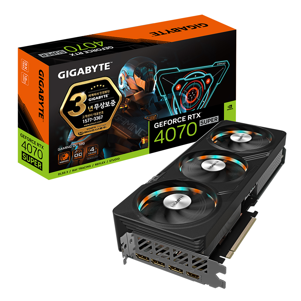 GIGABYTE ������ RTX 4070 SUPER GAMING OC D6X 12GB ���̾���