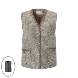 레노마 더 컬러 믹스 트위드 베스트 R2G31WVT010