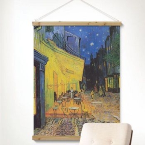 꾸밈 pp365-우드스크롤_90CmX120Cm-밤의카페테라스 대형
