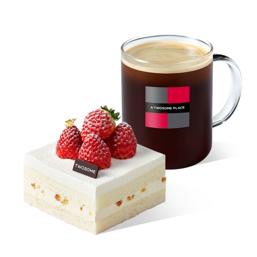 투썸플레이스 떠먹는 화이트 스초생 + 아메리카노 R