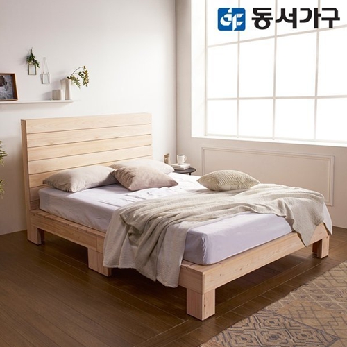동서가구 힐링 편백나무 하이헤드 침대 SS (양면본넬스프링)