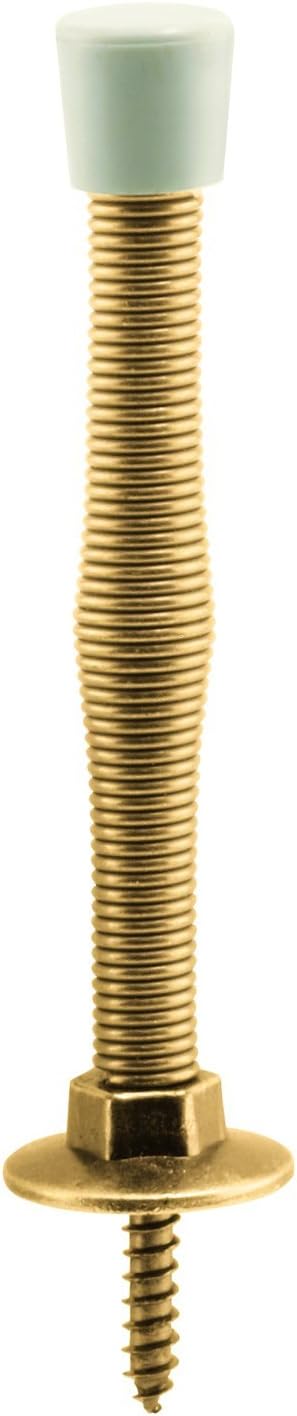 프라임 라인 MP9000 리지드 도어 스톱 스틸 구조 브라이트 황동 고무 팁_이미지