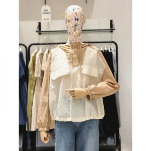 써스데이아일랜드 여성 배색 믹스 아노락 점퍼 T220MJP902W_이미지