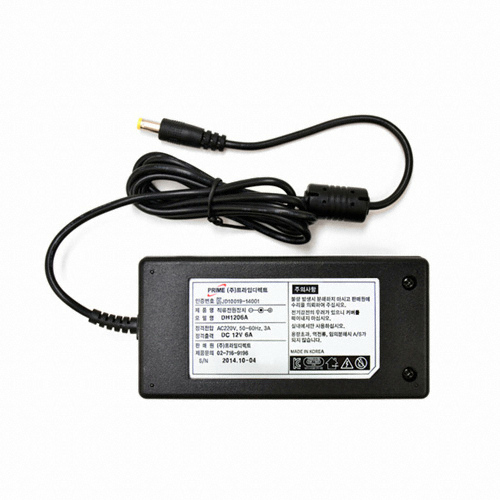 프라임디렉트 12V 6A 국산 어댑터_이미지