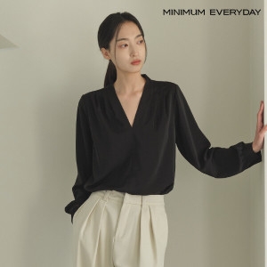 미니멈 에브리데이 에브리데이페미닌 브이넥 노카라 긴팔 셔츠 EB2BA003D_이미지