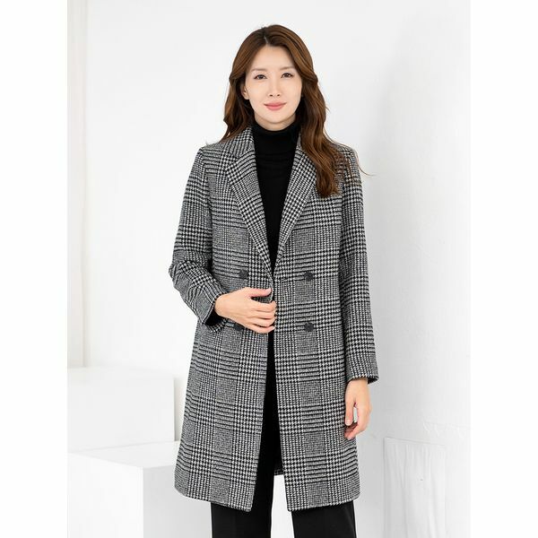 모슬린 2온스누비 카라 트위드 정장하프코트 MQG125236 마담