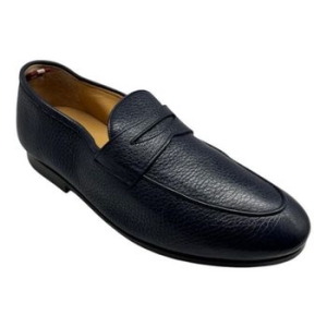 �߸� 6135104 Plumy 6300443 Mens Midnight Calf Grained Leather Loafers 129..