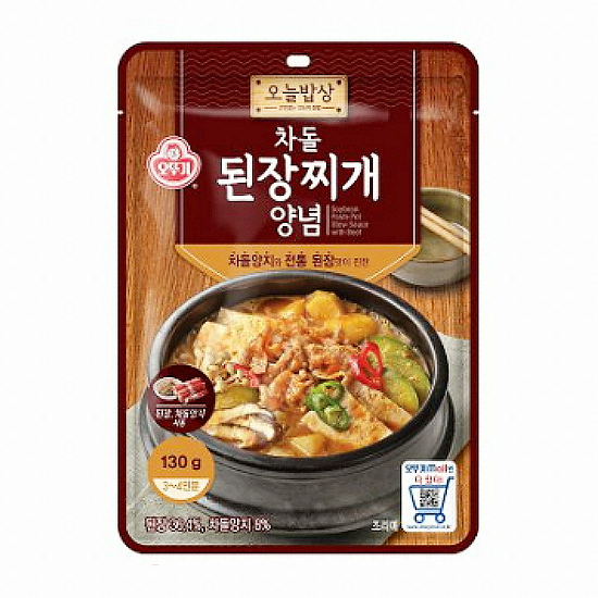 오뚜기 오늘밥상 차돌 된장찌개양념 130g (4개)_이미지