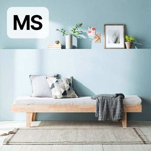 장인가구 스칸디 원목 심플형 침대 MS (견면)_이미지