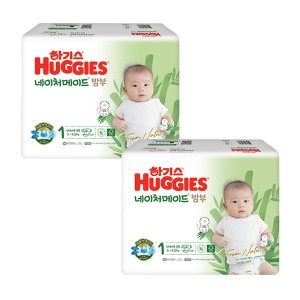 유한킴벌리 하기스 2023 네이처메이드 밤부 밴드형 1단계-공용 (136매)