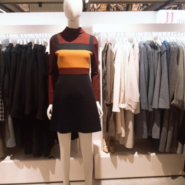 제이제이 지고트 컬러블럭슬림A라인원피스 GHCA0OP70_이미지