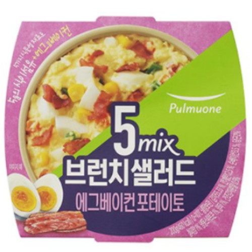 풀무원 5mix 브런치샐러드 에그 베이컨 포테이토 200g (3팩)_이미지