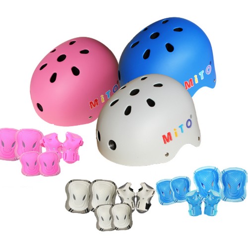 미토 유아동 헬멧+보호대 세트