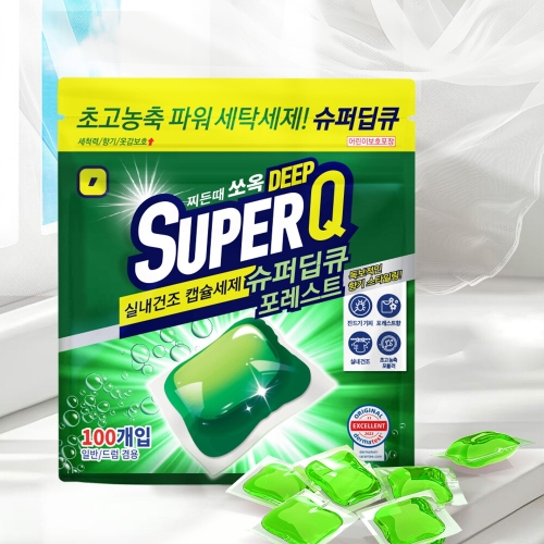 슈퍼딥큐 실내건조 캡슐세제 포레스트 100개입 (1개)_이미지
