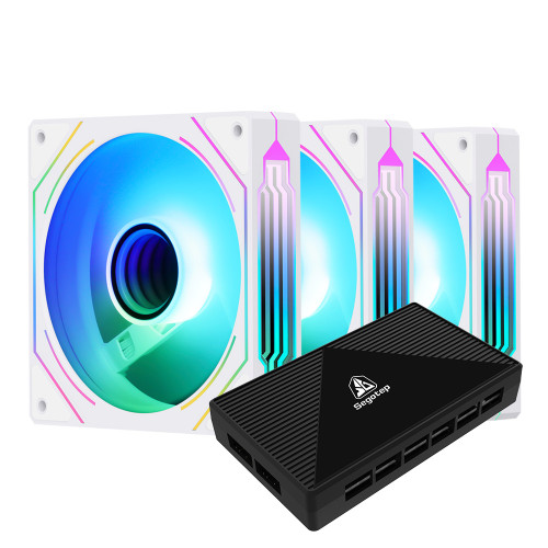 Segotep HB12 ARGB PWM (컨트롤러/3팩, 화이트)_이미지
