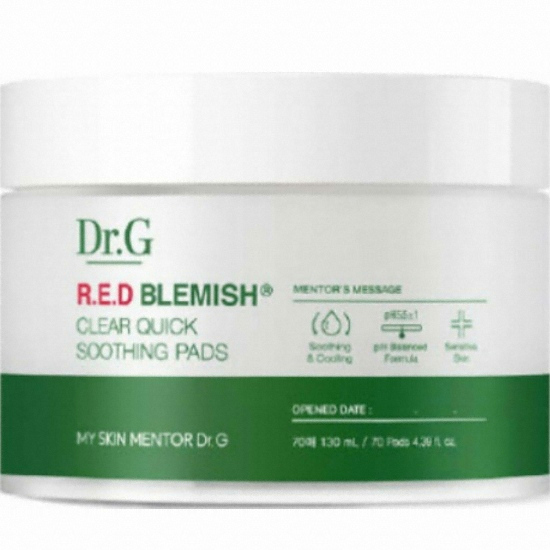 닥터지 레드 블레미쉬 클리어 퀵 수딩팩 70매