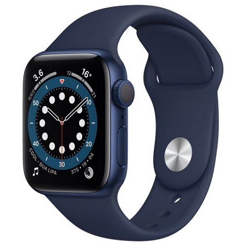 APPLE 워치 시리즈6 44mm 블루 알루미늄 (스포츠밴드, 해외구매)