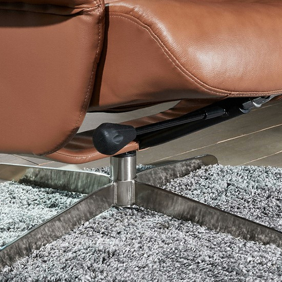 까사미아 우스터 천연가죽 리클라이너 1인용 (스툴포함)_이미지