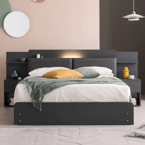 파로마 에밀리 서랍형 수납 LED침대 K (매트별도)_이미지