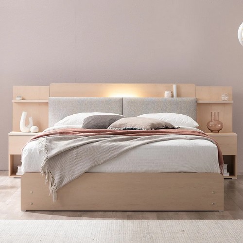 파로마 에밀리 서랍형 수납 LED침대 K (매트별도)_이미지