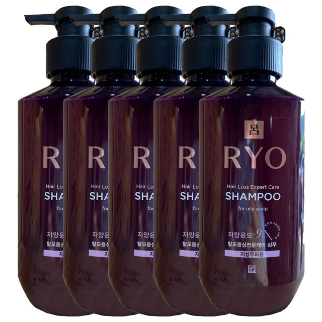 려 자양윤모 9EX 탈모증상케어 샴푸 지성 두피용 400ml (5개)_이미지