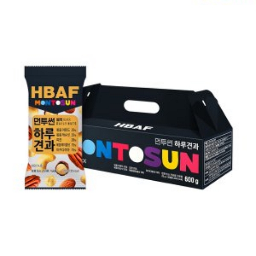 길림양행 HBAF 먼투썬 하루견과 블랙 선물세트 20g 30개입 (1개)_이미지