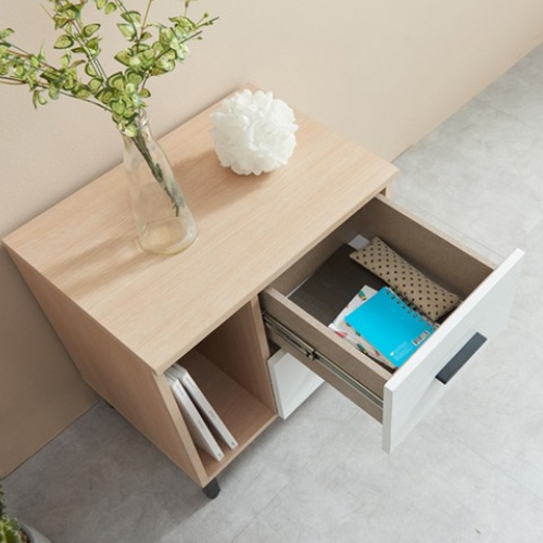 트리빔하우스 달리 2단 서랍 틈새 오픈 협탁 500_이미지
