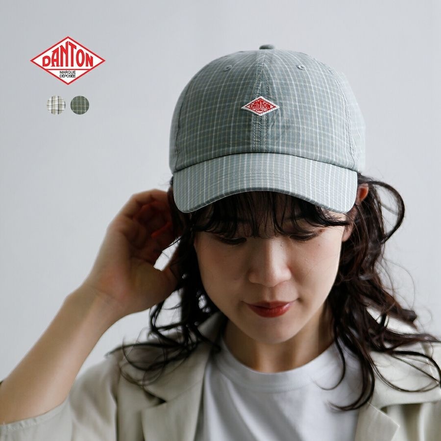 단톤 DANTON 6패널 체크 캡 DT-H0376SBY-CWS_이미지