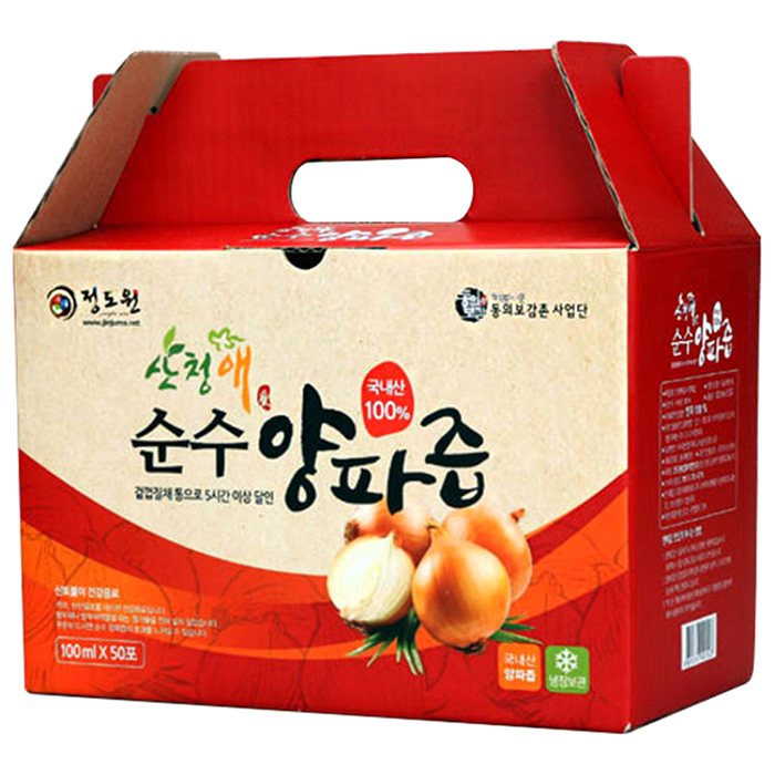 정도원농업회사법인 산청애 순수 양파즙 100ml 50포 (1개)