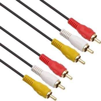 강원전자 NETmate RCA 3선 케이블(2.8Ø) (NMA-3R100N, 10m)_이미지