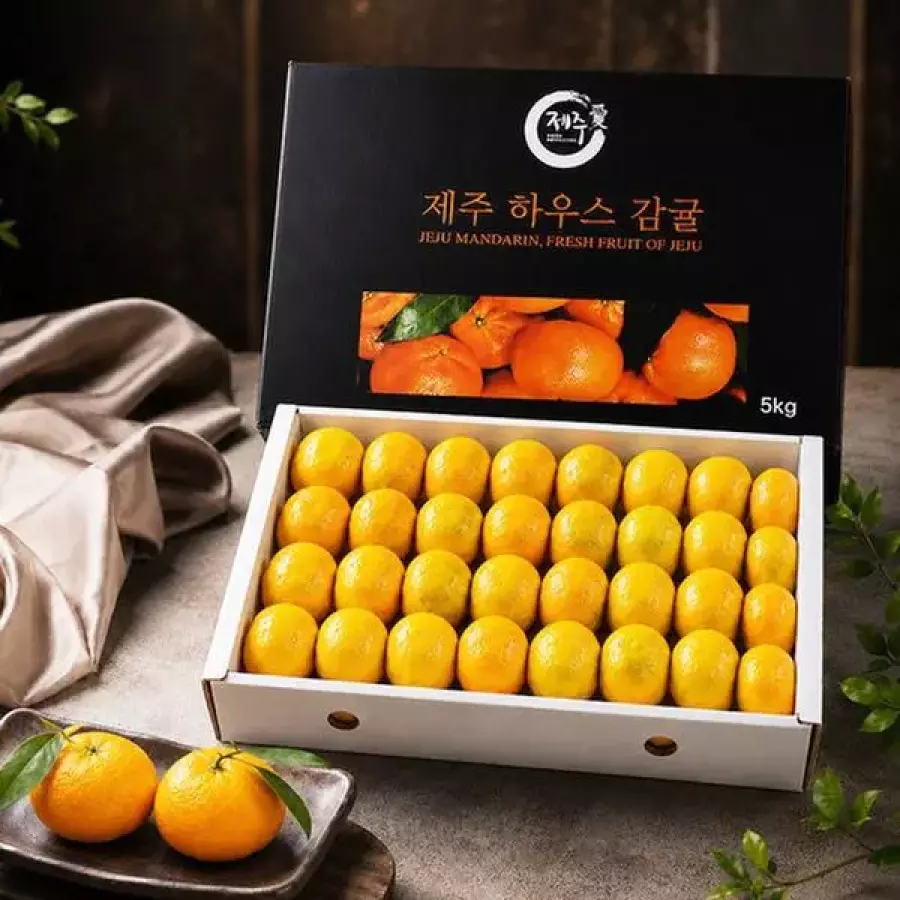 제주연가 서귀포 하례마을 하우스감귤 선물세트 로얄과 5kg (1개)_이미지