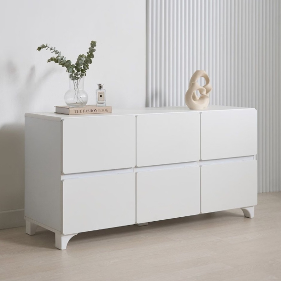 플레인홈 로리 2단 6칸 와이드 서랍장 1200