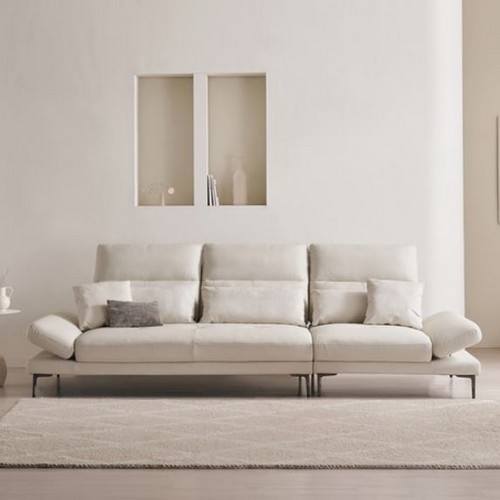 삼익가구 시그니처 스윙형 천연가죽 소파 4인용 (스툴별도)_이미지