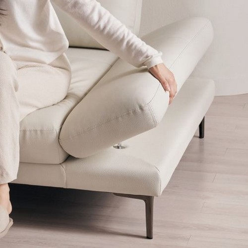 삼익가구 시그니처 스윙형 천연가죽 소파 4인용 (스툴별도)_이미지