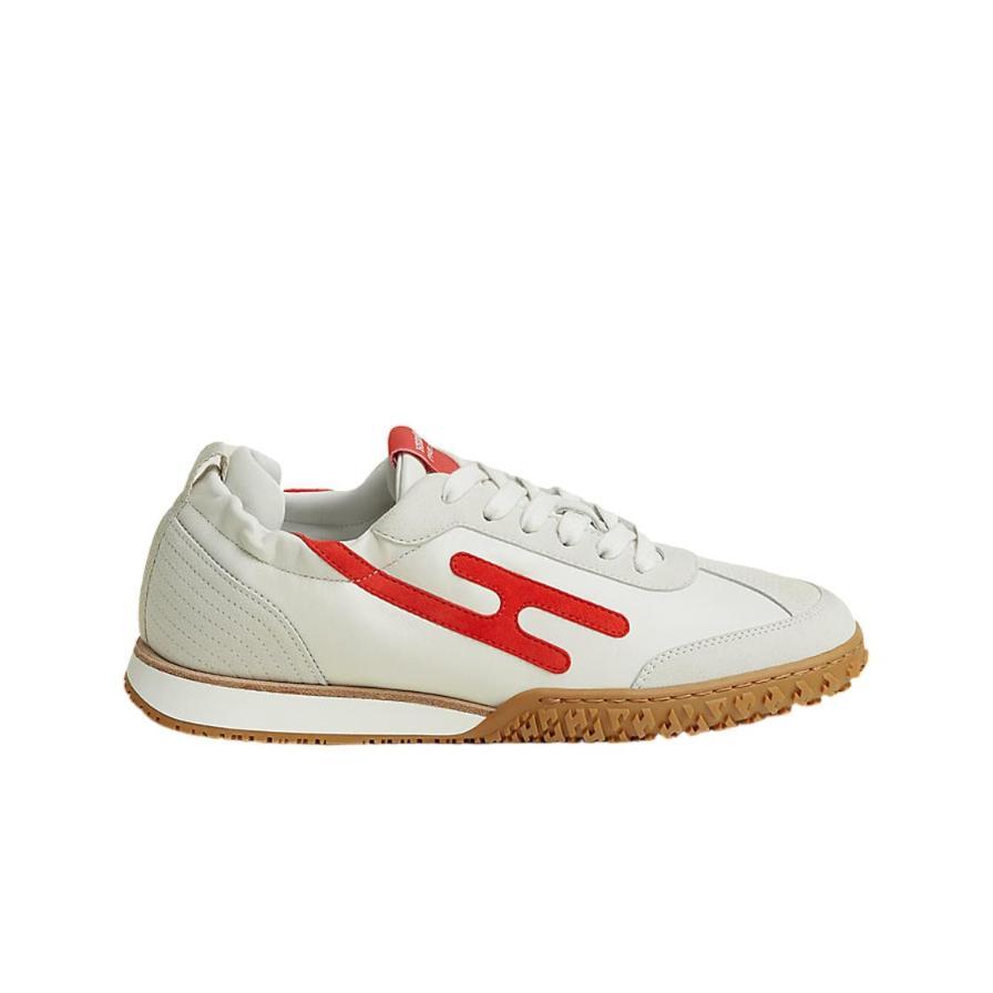 에르메스 제트 스니커즈 나파 스웨이드 고트스킨 블랑 루즈 프리메어 H242154Z19